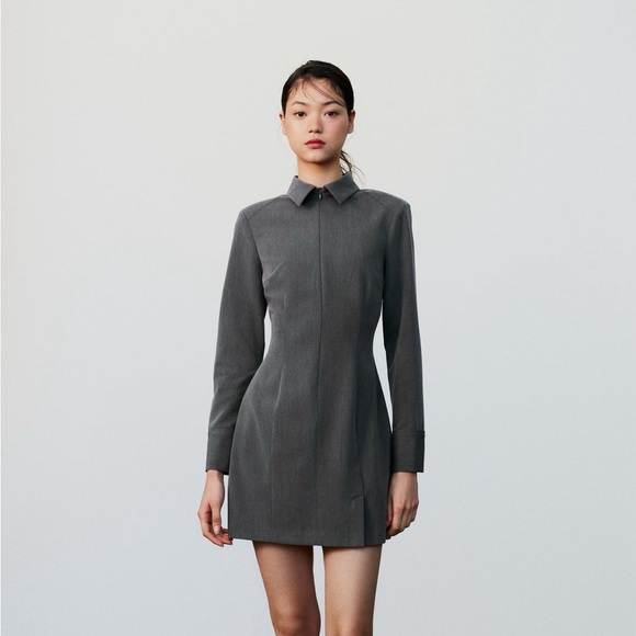 Zara | Dresses | Zara Fitted Mini Shirt Dress | Poshmark